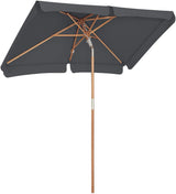 Parasol rectangulaire inclinable "Formosa" gris