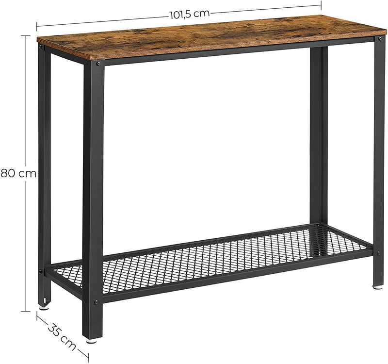 Console industrielle "Londresy" métal bois