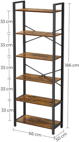 Etagère 6 niveaux "Roses" métal bois