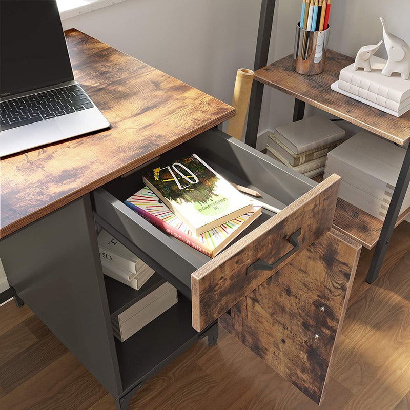 Bureau avec placard "Recife" métal bois