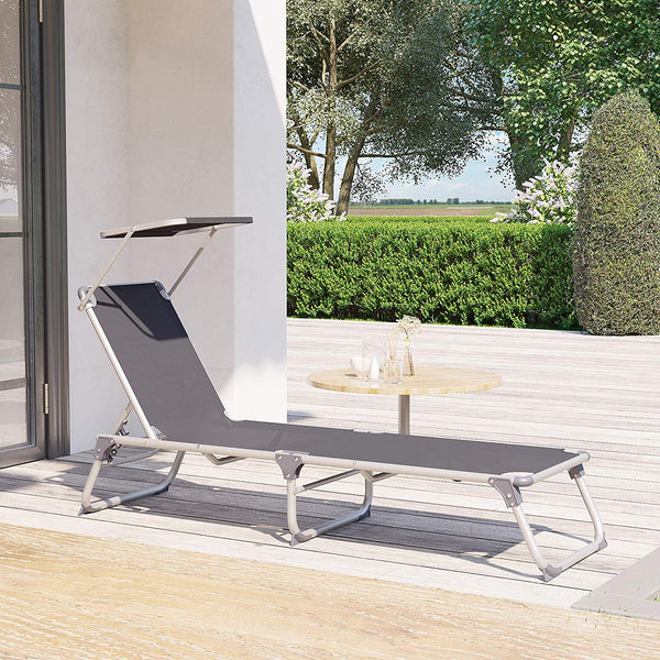 Chaise longue "Arco" avec pare-soleil