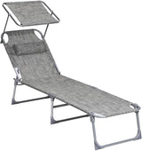 Chaise longue avec pare-soleil "Dimaro"