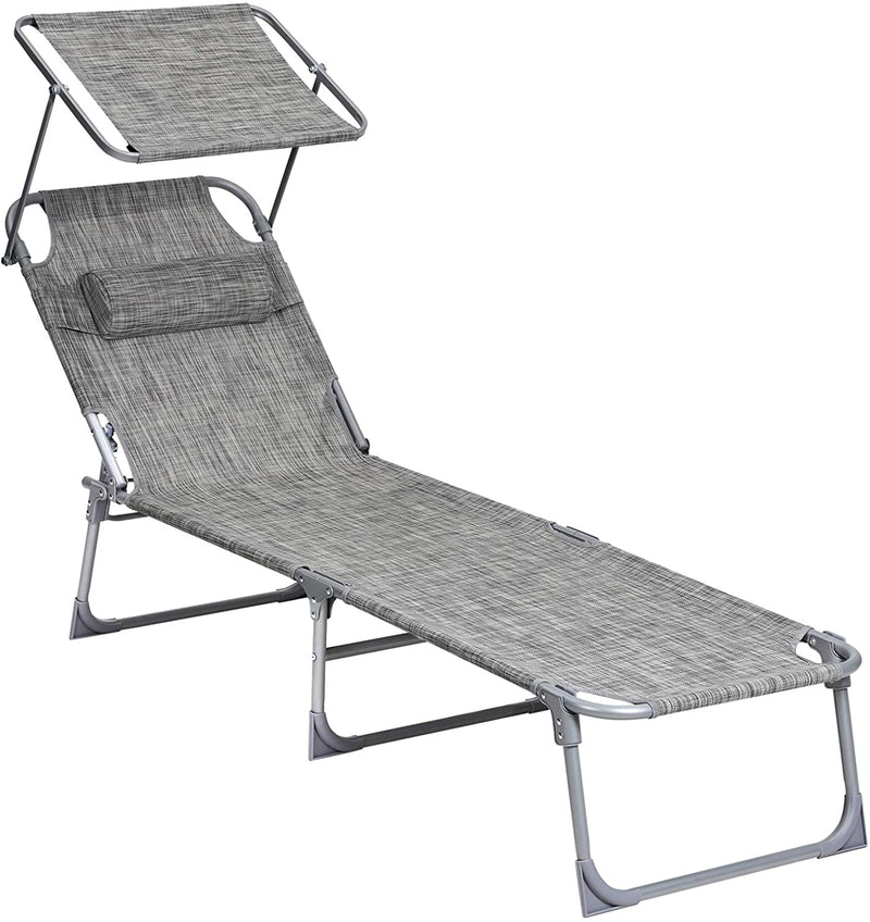 Chaise longue avec pare-soleil "Dimaro"