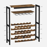 Etagère à bouteilles "Coruna" métal bois
