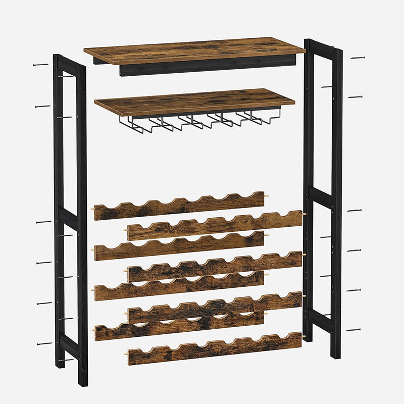 Etagère à bouteilles "Coruna" métal bois