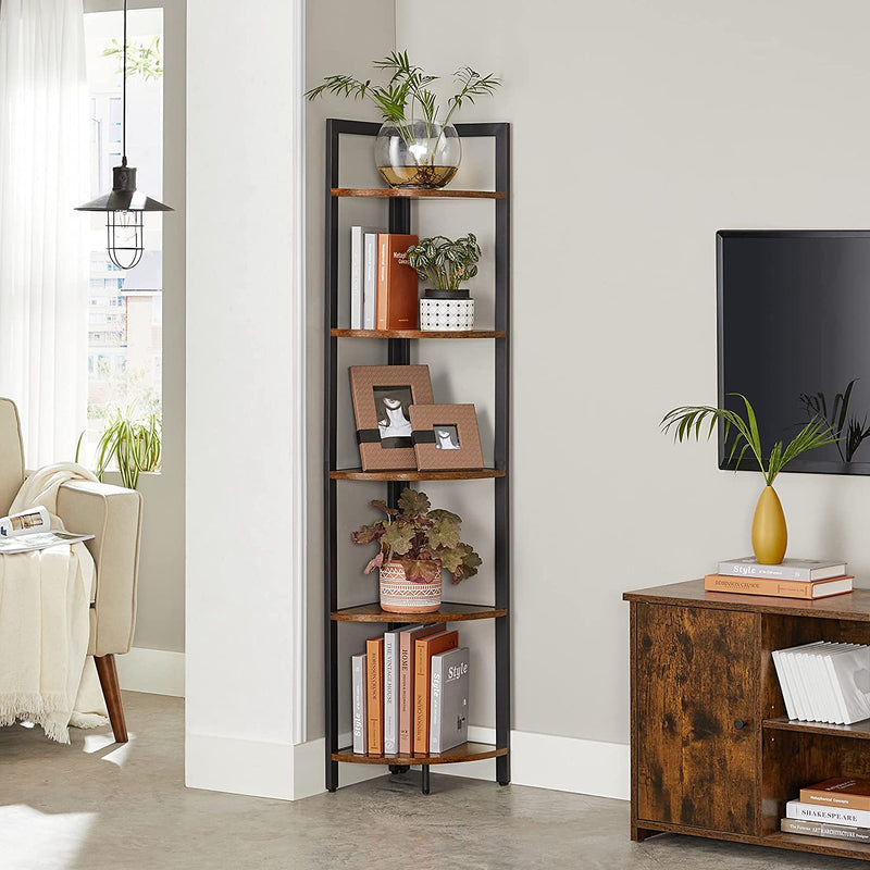 Etagère d'angle "Bosa" métal bois