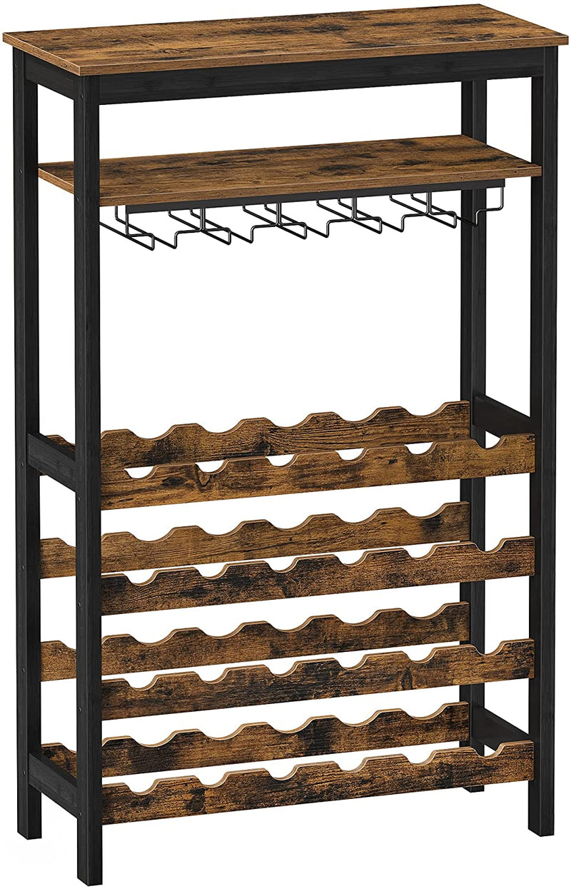 Etagère à bouteilles "Coruna" métal bois