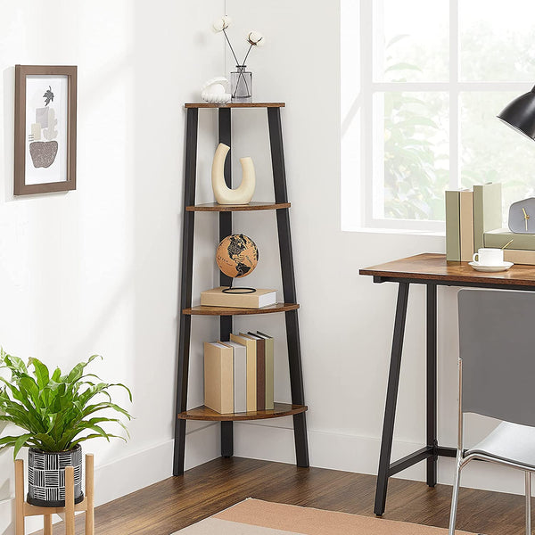 Etagère d'angle "Budapest" métal bois
