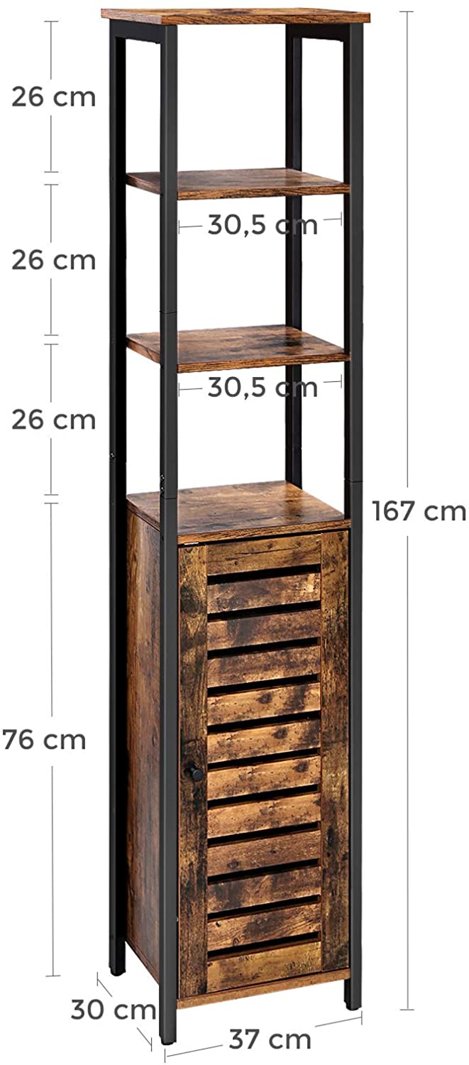 Etagère colonne "Levidi" métal bois