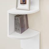 Etagère d'angle "Luzakab" bois blanc