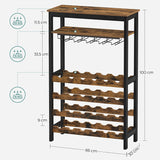 Etagère à bouteilles "Coruna" métal bois