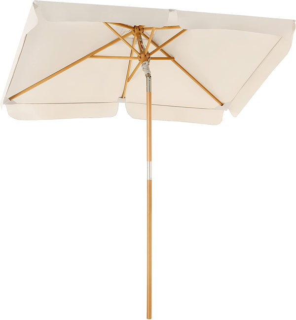 Parasol rectangulaire inclinable "Sierra" beige