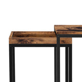 Tables basses gigognes "Courchevel" métal bois